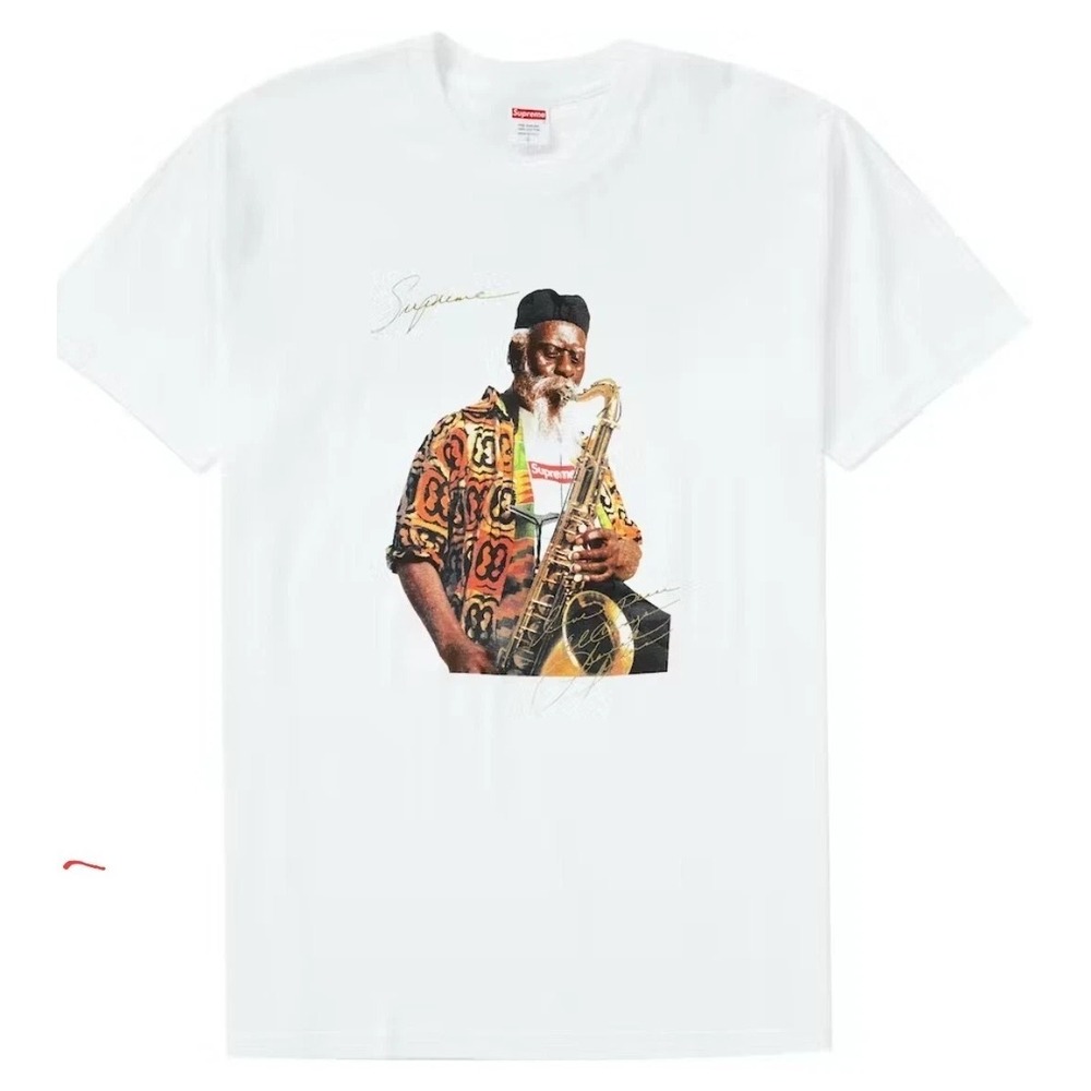 Supreme Pharoah Sanders Tee Graphic Print Crew Neck Short Sleeve White Small